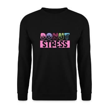 Donut stress donut cool gifts sweet food lover - Sweat-shirt Unisexe - noir - Devant - Alina (178cm) & Michal (187cm)
