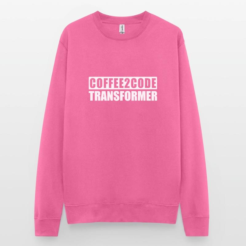 Kaffee 2 Code Transformer Programmierer IT Shirt Unisex Pullover