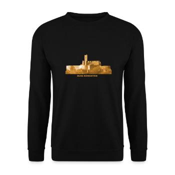 Königstein Burg Ruine Taunus Hessen - Unisex Pullover - Schwarz - Vorne - Alina (178cm) & Michal (187cm)