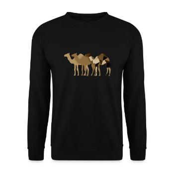 Camels - Unisex Sweatshirt - black - Front - Alina (178cm) & Michal (187cm)