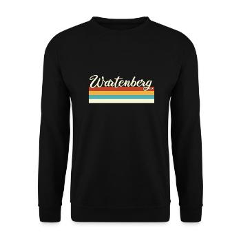 Wartenberg - Lichtenberg - Berlin - Retro Vintage - Unisex Pullover - Schwarz - Vorne - Alina (178cm) & Michal (187cm)