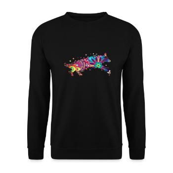 GERMAN SHEPERD Deutscher Schäferhund - Unisex Pullover - Schwarz - Vorne - Alina (178cm) & Michal (187cm)