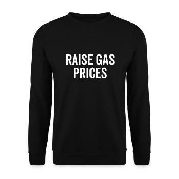 Augmenter les prix de l’essence - Sweat-shirt Unisexe - noir - Devant - Alina (178cm) & Michal (187cm)