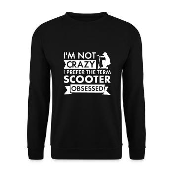 Sport Je ne suis pas fou de scooter - Sweat-shirt Unisexe - noir - Devant - Alina (178cm) & Michal (187cm)