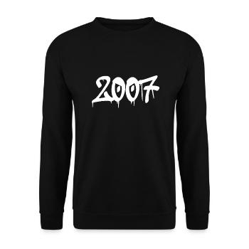 Rap Graffiti Design for Fans 2007 Year - Unisex Sweatshirt - black - Front - Alina (178cm) & Michal (187cm)