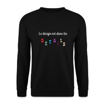 Le design est dans les détails - Sweat-shirt Unisexe - noir - Devant - Alina (178cm) & Michal (187cm)