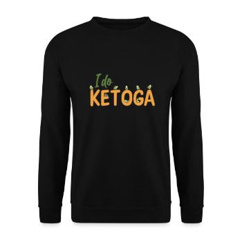 Ketosis Yoga Ketogenic Nutrition Diet Ketarian - Unisex Sweatshirt - black - Front - Alina (178cm) & Michal (187cm)