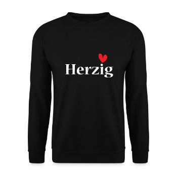 Lustiger Spruch Witzig Humor Geschenkidee - Unisex Pullover - Schwarz - Vorne - Alina (178cm) & Michal (187cm)