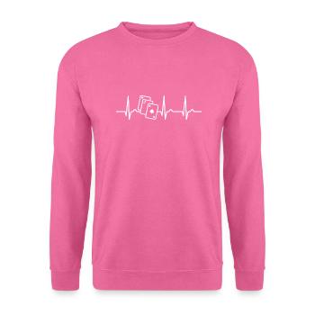 EKG Kurve - Herzkurve - Black Jack - Unisex Pullover - Pink - Vorne