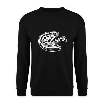 Pizza Fast Food Pizzeria - Unisex Sweatshirt - black - Front - Alina (178cm) & Michal (187cm)