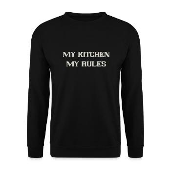 ma cuisine - Sweat-shirt Unisexe - noir - Devant - Alina (178cm) & Michal (187cm)