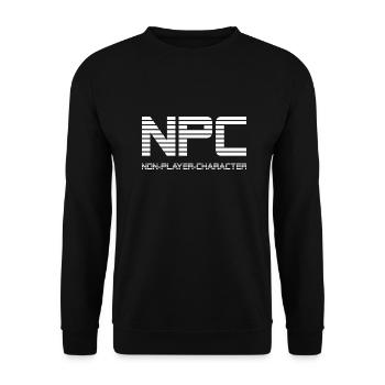 NPC - Unisex Pullover - Schwarz - Vorne - Alina (178cm) & Michal (187cm)