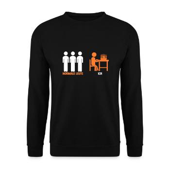 Kaninchen Hase - Unisex Pullover - Schwarz - Vorne - Alina (178cm) & Michal (187cm)