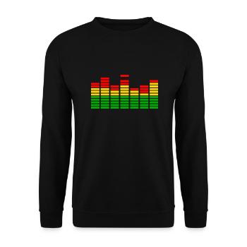 Reggae Musik Rastafari Jamaika - Unisex Pullover - Schwarz - Vorne - Alina (178cm) & Michal (187cm)