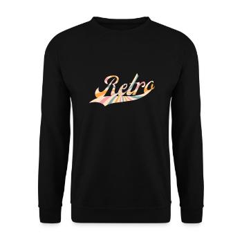 Rétro- idée cadeauvintage - Sweat-shirt Unisexe - noir - Devant - Alina (178cm) & Michal (187cm)