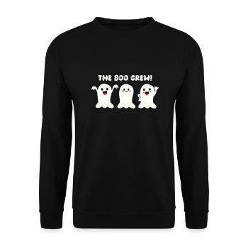 ghost boo crew - Unisex Pullover - Schwarz - Vorne - Alina (178cm) & Michal (187cm)