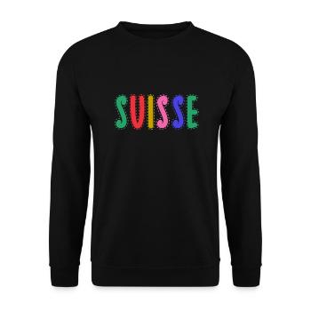 SUISSE. PAYS - Sweat-shirt Unisexe - noir - Devant - Alina (178cm) & Michal (187cm)
