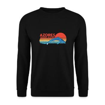 Blue Shark Açores Plongée avec les requins - Sweat-shirt Unisexe - noir - Devant - Alina (178cm) & Michal (187cm)