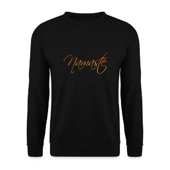 Namaste - Unisex Pullover - Schwarz - Vorne - Alina (178cm) & Michal (187cm)