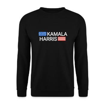 KAMALA HARRIS America - Unisex Sweatshirt - black - Front - Alina (178cm) & Michal (187cm)