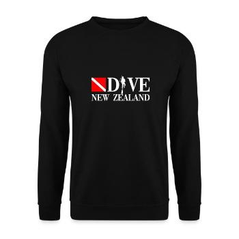 Dive New Zealand - Neuseeland - Maori - Aotearoa - Unisex Sweatshirt - black - Front - Alina (178cm) & Michal (187cm)