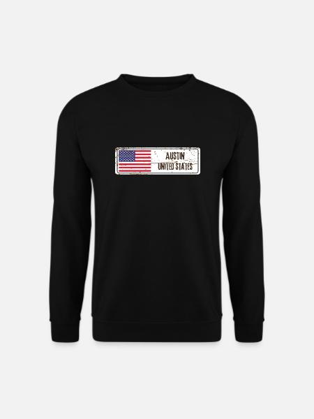 Austin Drapeau des États-Unis - Sweat-shirt Unisexe - noir