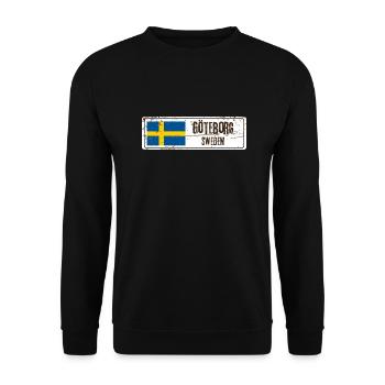 Göteborg Sweden Flag - Unisex Sweatshirt - black - Front - Alina (178cm) & Michal (187cm)