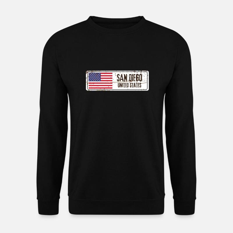 Drapeau de San Diego - Sweat-shirt Unisexe - noir