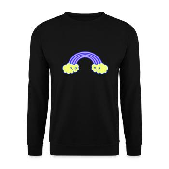 Rainbow - Unisex Sweatshirt - black - Front - Alina (178cm) & Michal (187cm)