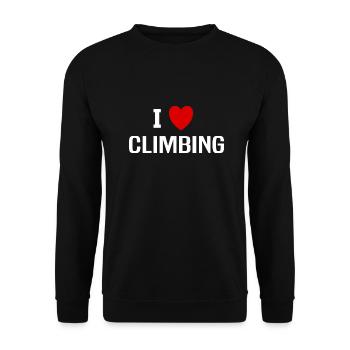 I love Climbing - Unisex Sweatshirt - black - Front - Alina (178cm) & Michal (187cm)