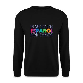 Spanisch Spanisch Lehrer Sprache - Unisex Pullover - Schwarz - Vorne - Alina (178cm) & Michal (187cm)