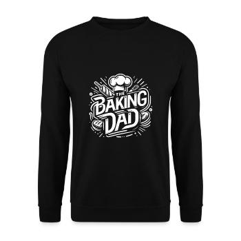 Pâtisserie papa cuisineur papa notre papa cuit - Sweat-shirt Unisexe - noir - Devant - Alina (178cm) & Michal (187cm)