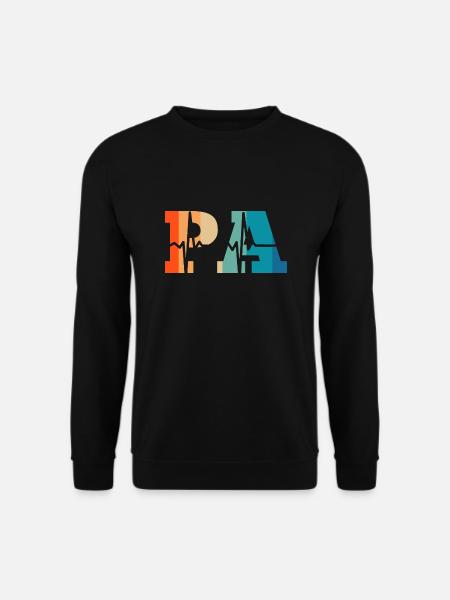 Heartbeat retro physician assistant - Unisex Sweatshirt - black