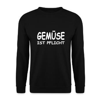 Gemüse - Unisex Pullover - Schwarz - Vorne - Alina (178cm) & Michal (187cm)