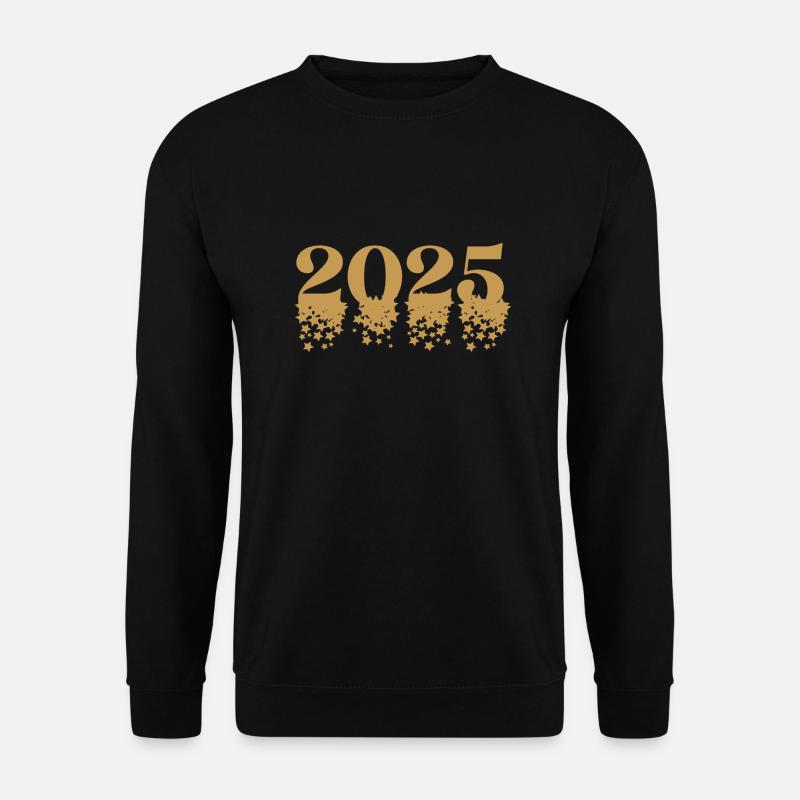 2025 Silvester Outfit Damen Herren – Modern Spaßig - Unisex Pullover - Schwarz