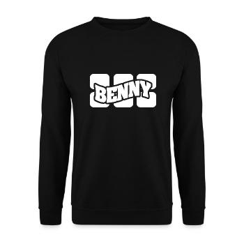 Benny als Name - Unisex Pullover - Schwarz - Vorne - Alina (178cm) & Michal (187cm)