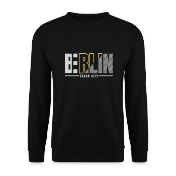 Design de la ville urbaine de Berlin - Sweat-shirt Unisexe - noir - Devant - Alina (178cm) & Michal (187cm)