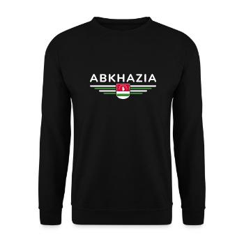 Abkhazia Design – Pride for fans and travelers - Unisex Sweatshirt - black - Front - Alina (178cm) & Michal (187cm)