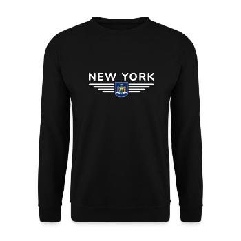 T-shirt de supporter de New York – Parfait pour les fans ! - Sweat-shirt Unisexe - noir - Devant - Alina (178cm) & Michal (187cm)