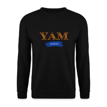 YAM - Unisex Sweatshirt - black - Front - Alina (178cm) & Michal (187cm)