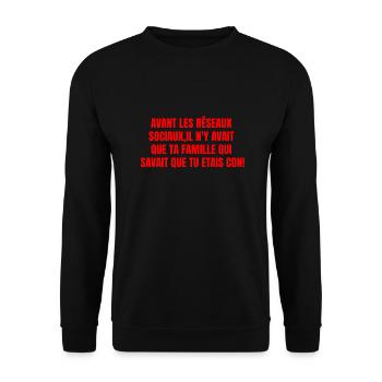 Humour - Sweat-shirt Unisexe - noir - Devant - Alina (178cm) & Michal (187cm)
