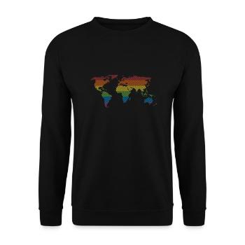 Pride World - Unisex Pullover - Schwarz - Vorne - Alina (178cm) & Michal (187cm)