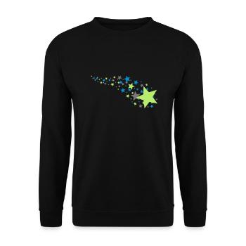 150_sterne - Unisex Pullover - Schwarz - Vorne - Alina (178cm) & Michal (187cm)