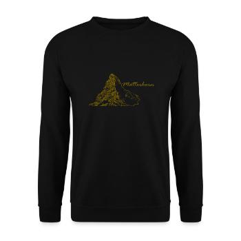 Matterhorn Berg Schweiz Zermatt - Unisex Pullover - Schwarz - Vorne - Alina (178cm) & Michal (187cm)