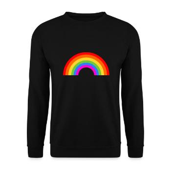 rainbow - Unisex Sweatshirt - black - Front - Alina (178cm) & Michal (187cm)