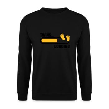 Zwillinge - Unisex Pullover - Schwarz - Vorne - Alina (178cm) & Michal (187cm)