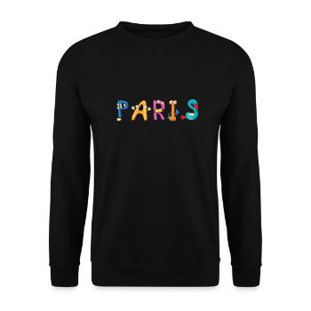 Paris - Unisex Pullover - Schwarz - Vorne - Alina (178cm) & Michal (187cm)