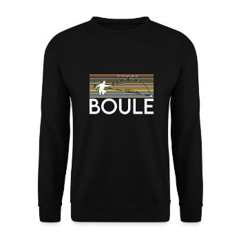 Joueur de boules rétro vintage instructions de lancer - Sweat-shirt Unisexe - noir - Devant - Alina (178cm) & Michal (187cm)