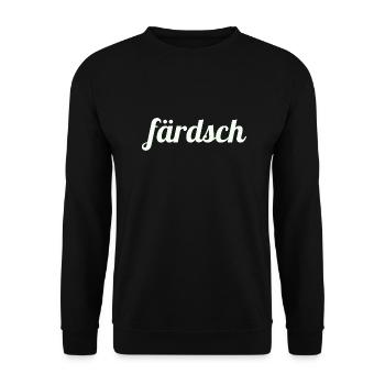 Lustiger Spruch Sächsischer Dialekt Geschenk für - Unisex Pullover - Schwarz - Vorne - Alina (178cm) & Michal (187cm)