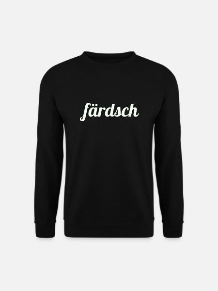 Lustiger Spruch Sächsischer Dialekt Geschenk für - Unisex Pullover - Schwarz